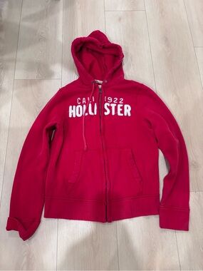 Hollister‎ Hot Pink Full-Zip Hooded Sweatshirt
